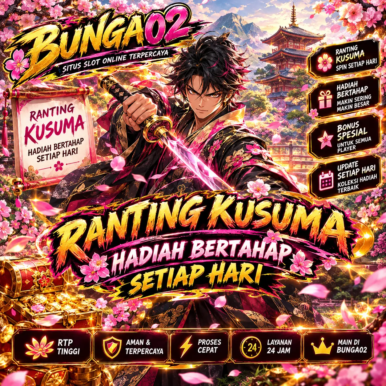 BUNGA02 ⟆ Ranting Kusuma Hadiah Bertahap Setiap Hari