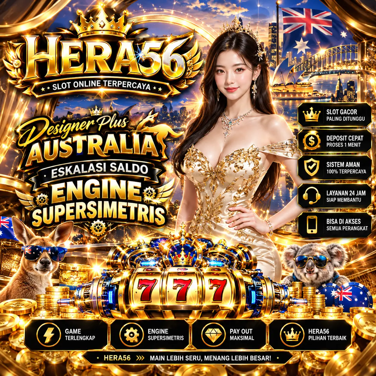 HERA56 싶 Designer Plus Australia Eskalasi Saldo Engine Supersimetris